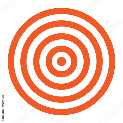 Orange shade bullseye dart target icon. Dart target goal marketing sign. Arrow dart logo vector. Winner dart sign.
