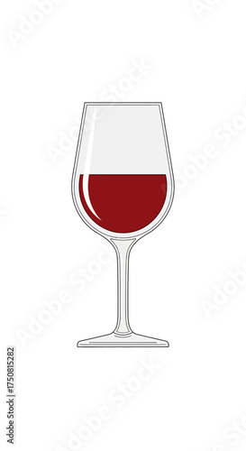 A glass of red wine.