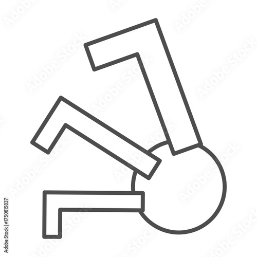 Keys thin line icon, bunch concept. Vector graphics. Keys for unscrewing sign on white background, outline style icon for mobile or web design.