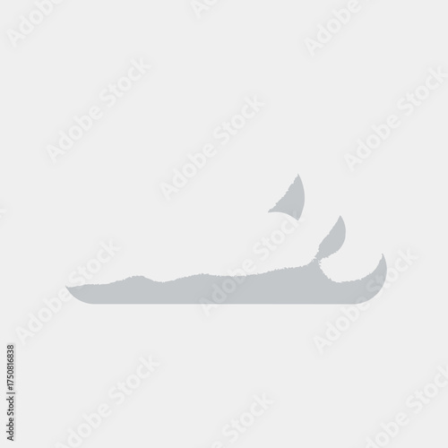 Abstract representation of a mountain range with a flowing river.