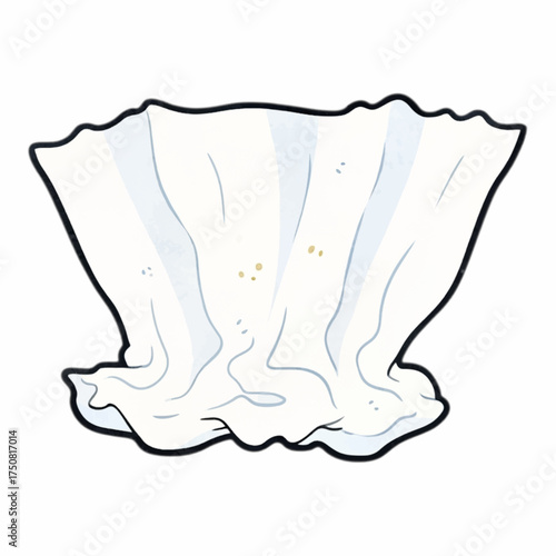 Vector used tissue, isolated on white background.
