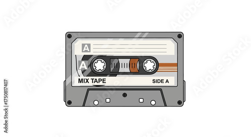 Retro Mix Tape Nostalgia: An Ode to Analog Music and Memories, A Classic Audio Cassette