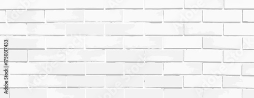 White brick background, background with a smooth texture, background in a minimalist style. White color enhances simplicity. Brick texture background vector wallpaper