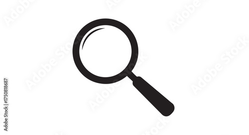 Magnifying glass icon isolated on transparent background