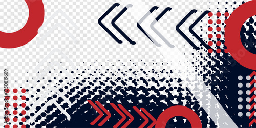 Abstract sport background. White, red and navy background with copy space area very useful for banner on social media and website