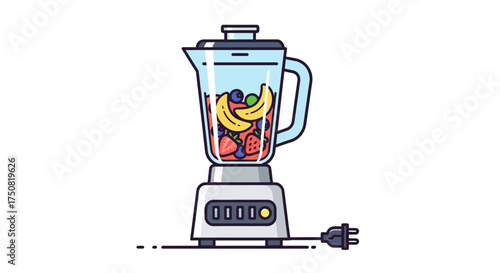 Blender with Fruits and Berries.