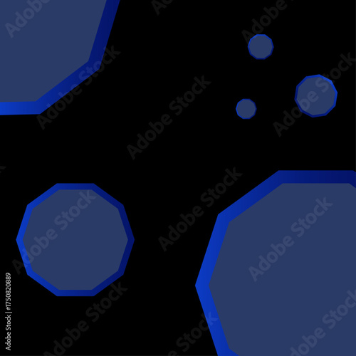 Modern Abstract Blue and Black Background Template | Futuristic Geometric Vector Design