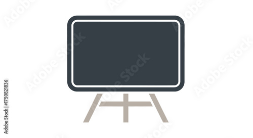A minimalist drawing of an empty sign standing, ready for a message or special announcement to be