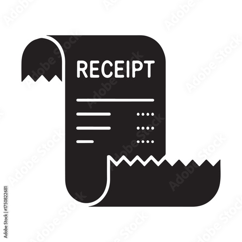 Receipt Paper Office Billing Icon