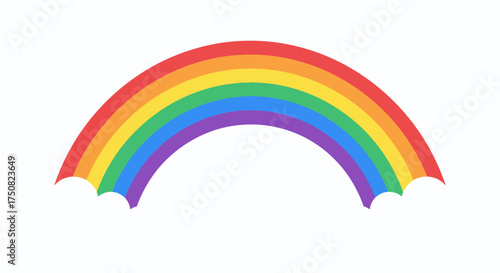 Vibrant spectrum arc, a symbol of hope and colorful optimism on clean background