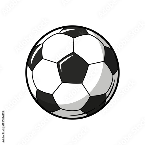 Classic Soccer Ball Illustration.