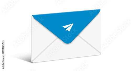 Email notification icon representing sending or receiving digital messages in simple design