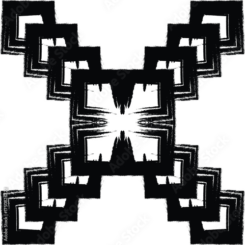 Distorted Black Pattern on White Background – Abstract Optical Illusion Wallpaper in Op Art Style, Geometric Wave Lines for Modern Design, Backgrounds, and Creative Visual Effects