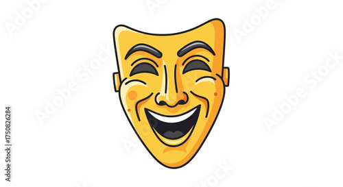 Comedy Mask Illustration.