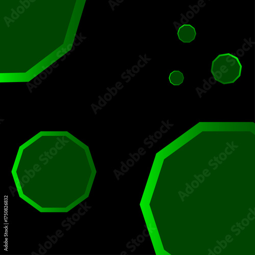 Modern Abstract Green and Black Background Template | Futuristic Geometric Vector Design