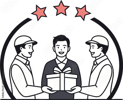 Boss Day Celebration Illustration. Appreciation Design for Boss and Leadership. Office Team Celebrating Boss Day Artwork. Happy Boss Day Greeting Concept Design. Leadership and Appreciation Poster