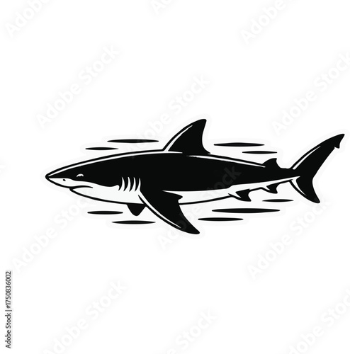 Aggressive hunter sea fish illustration showcasing vibrant colors and dynamic movement suitable for fishing logos and branding