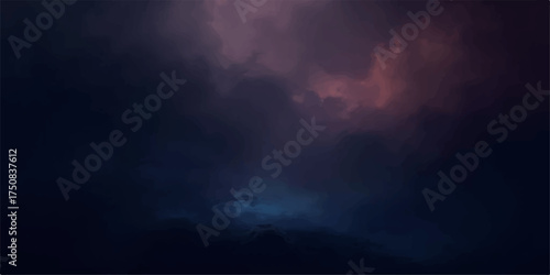 Abstract cosmic nebula with swirling clouds of purple pink and blue light against a dark deep space background