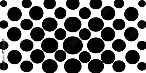 Polka Dots Seamless Pattern Black and White