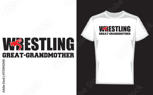 Wrestling great grandmother family fan silhouette design celebrating a matriarch s love for wrestling