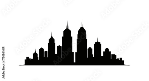 Iconic Cityscape Silhouette Representing Urban Development and Architectural Marvels