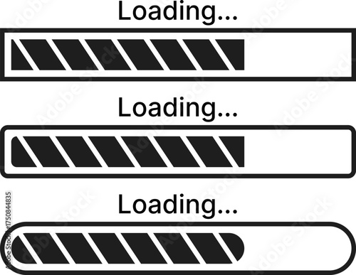 Loading icons collection. Rounded progress bar. seamless touch to your user interface. loading bar sign