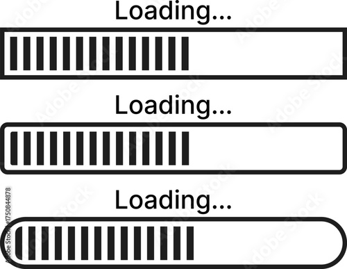 Loading icons collection. Rounded progress bar. seamless touch to your user interface. loading bar sign