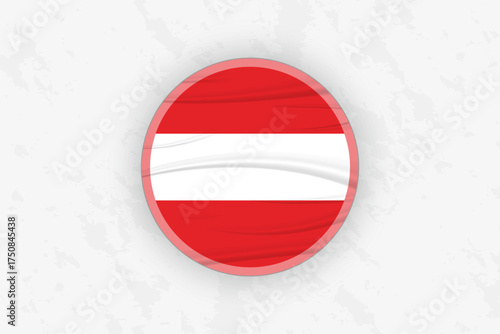 Austria Flag Circular Sticker Design, National Pride Decal.