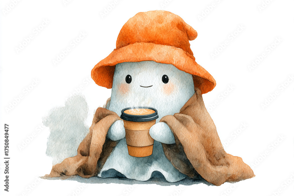 Naklejka premium Cozy Creature with Cocoa