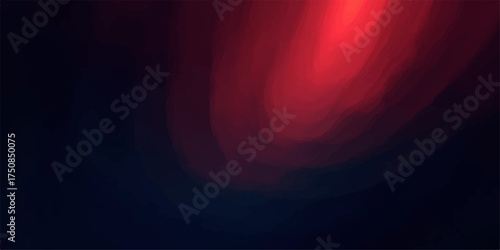 Abstract pixelated red light rays shining down on dark blue background with subtle texture