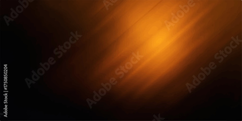 Abstract warm orange and yellow light rays emanating from darkness creating a dramatic and energetic glowing effect
