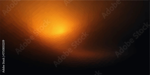 Abstract warm orange glow emanating from a dark background with swirling light and subtle texture