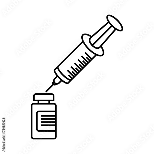 Vaccine Vial icon desigbn
