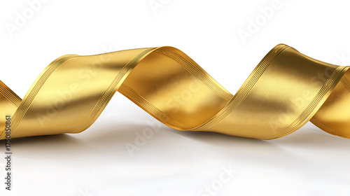 Gold chain against white background