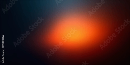 Abstract glowing fiery orange light emanating from a dark background with subtle blue and red tones