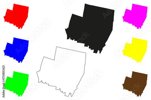 San Francisco Coacalco city (United Mexican States, Mexico, Mexico State) map vector illustration, scribble sketch Coacalco de Berriozabal map