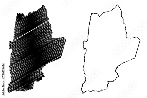 Antofagasta Region (Republic of Chile, Administrative divisions of Chile) map vector illustration, scribble sketch Antofagasta map