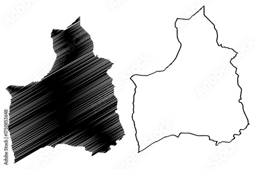 Arica y Parinacota Region (Republic of Chile, Administrative divisions of Chile) map vector illustration, scribble sketch Arica y Parinacota map