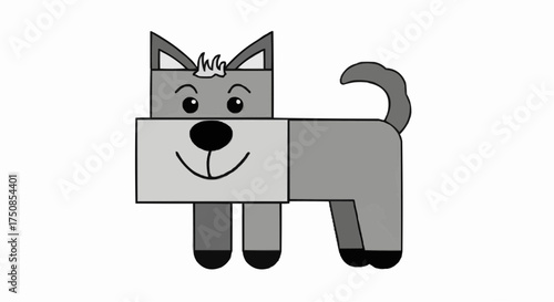 black and white dog