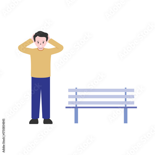 Loneliness Vector Illustration Which can easily edit or modify