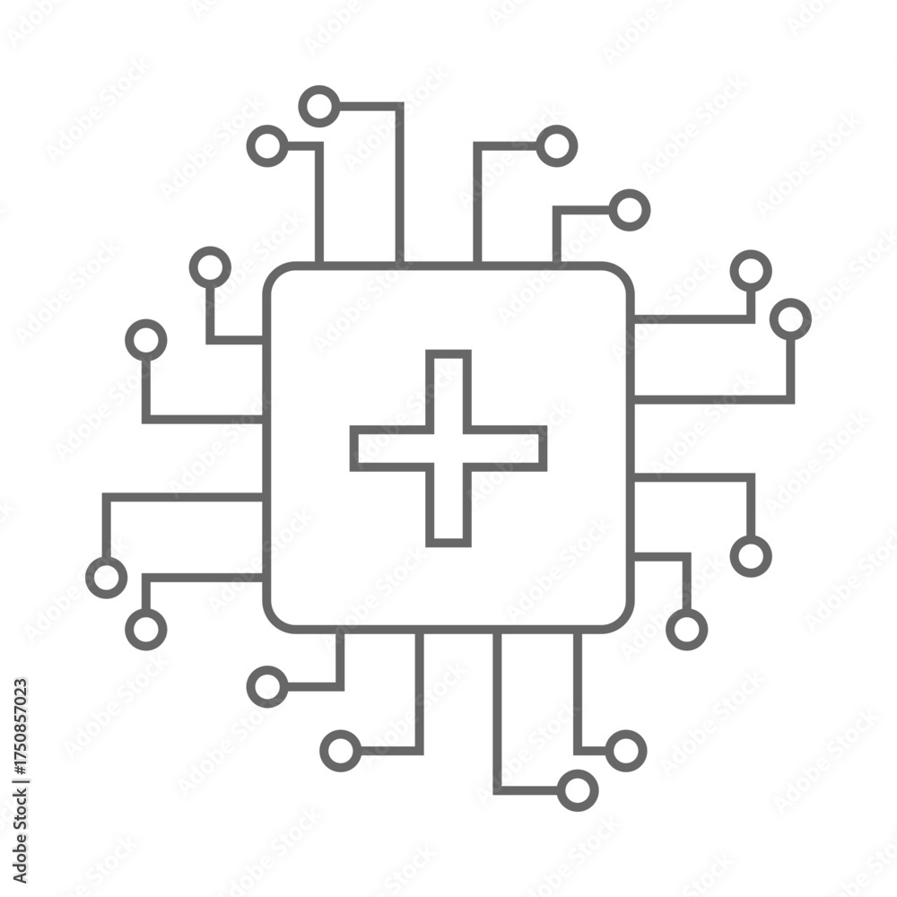 Obraz premium Biotech Chip icon desigbn