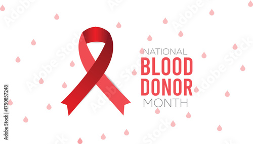 Vector illustration on the theme of National Blood Donor month observed each year during January. banner, Holiday, poster, card and background design.