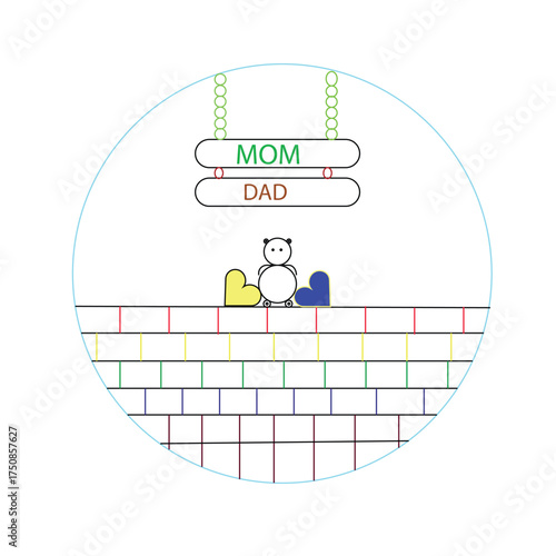 Drawing for parents  mom and dad  easy beautiful pencil drawing in circle for