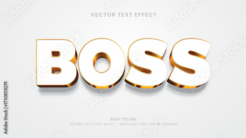 boss editable text effect 3d