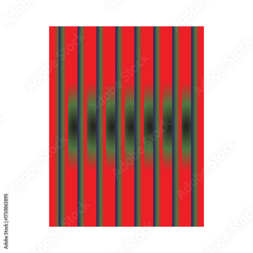 Gradient Stripe Pattern – Optical Illusion Design with Red, Green, Blue, and Black