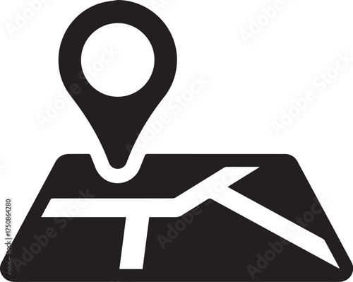 A location pin marker on vector