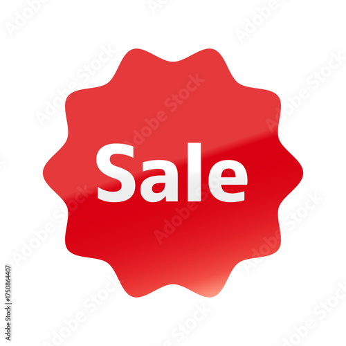 光沢のあるアイコン_Sale_M＋1c font_なめらかなジグザグ型_RED