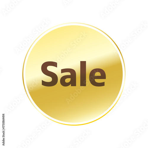 光沢のあるアイコン_Sale_M＋1c font_線囲み丸型_GOLD