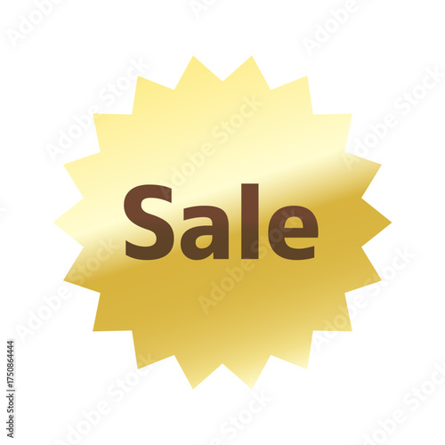 光沢のあるアイコン_Sale_M＋1c font_ギザギザ型_GOLD