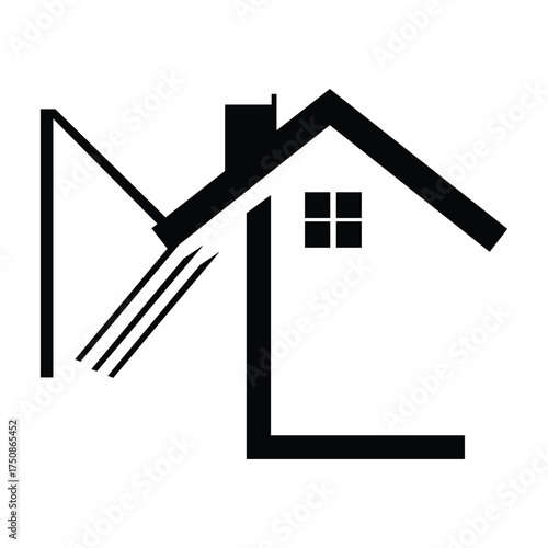 house icon vector, home silhouette
